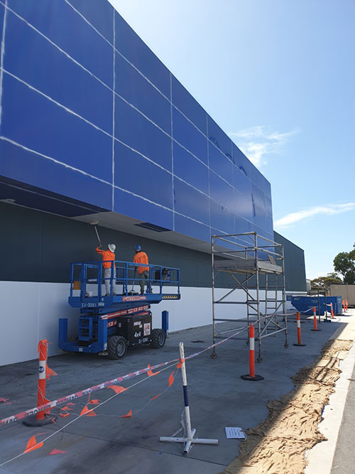 Image of painter in Adelaide working outside of a building